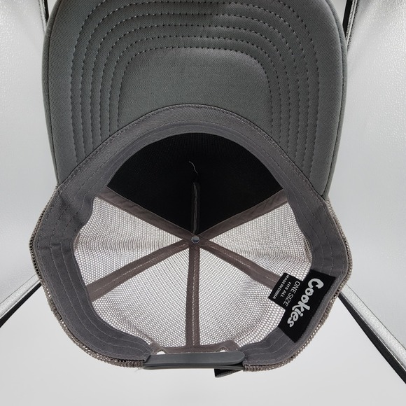 Cookies SF Slow Burn Foam Trucker Hat Grey Adjustable Snapback‎ Mesh Back NWOT - Picture 14 of 14